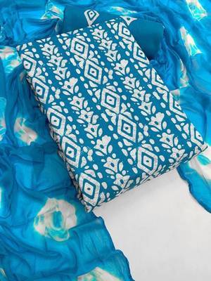 printed cotton unstitched dress material 2