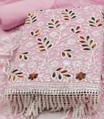 embroidered cotton unstitched dress material