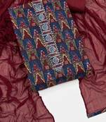printed cotton unstitched dress material