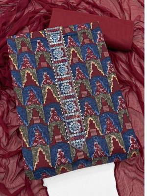 printed cotton unstitched dress material 2