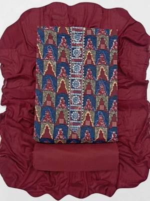 printed cotton unstitched dress material 4