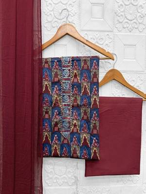 printed cotton unstitched dress material 5