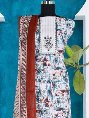printed unstitched dress material 2