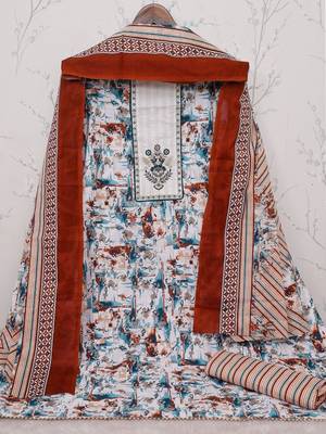 printed unstitched dress material 4