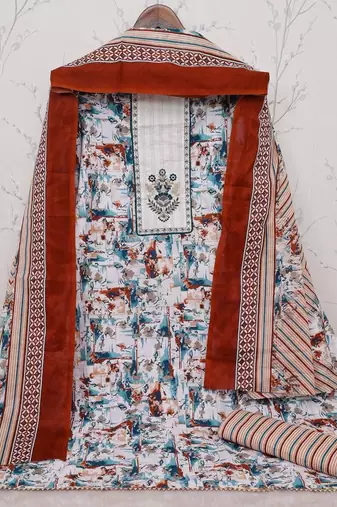 printed unstitched dress material