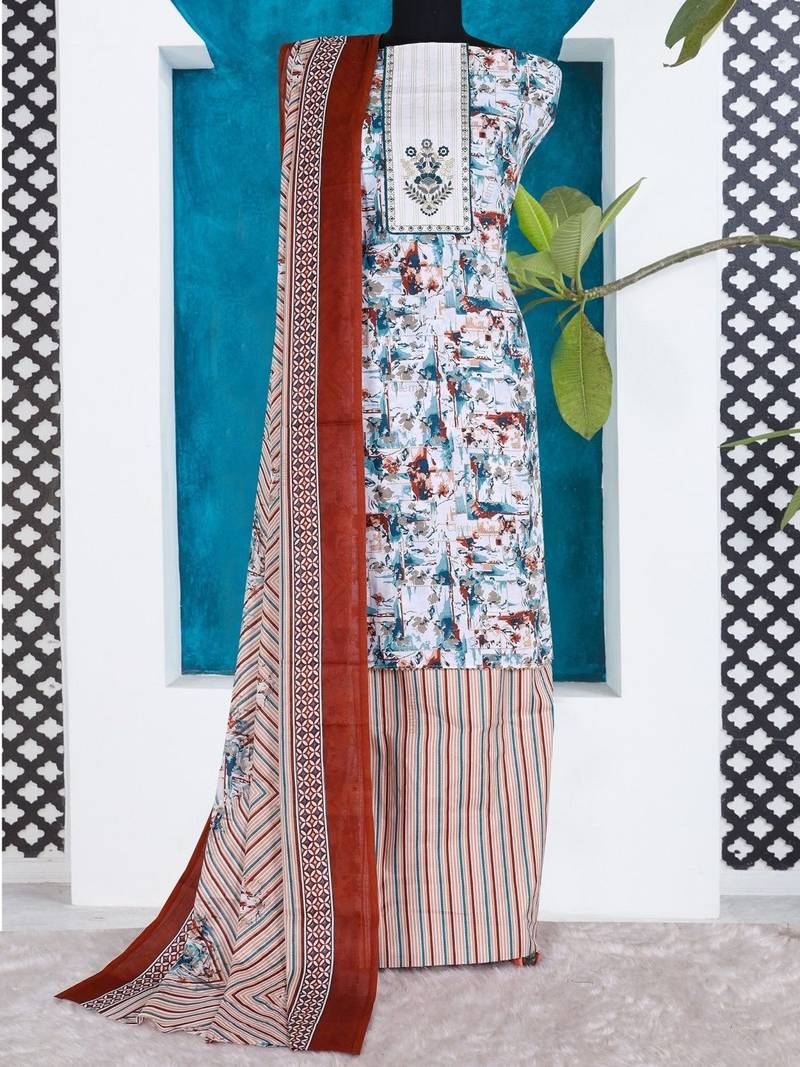 printed unstitched dress material