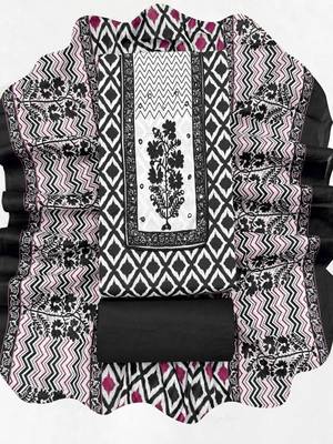 printed cotton unstitched dress material 3