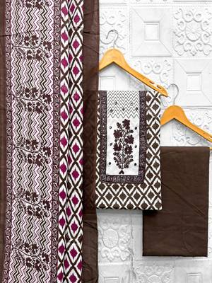 printed cotton unstitched dress material 2