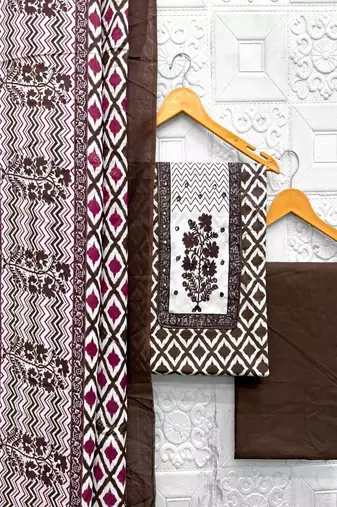 printed cotton unstitched dress material