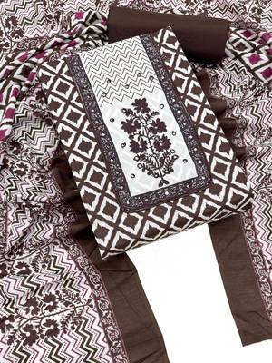 printed cotton unstitched dress material 3
