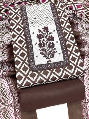 printed cotton unstitched dress material 4