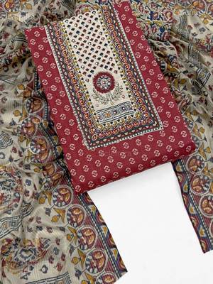 printed cotton unstitched dress material 1