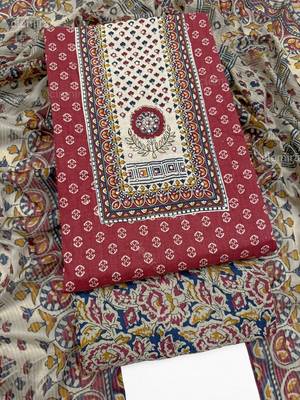 printed cotton unstitched dress material 2