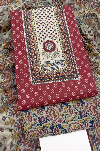 printed cotton unstitched dress material