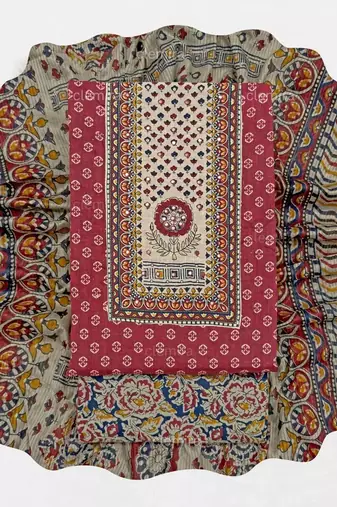printed cotton unstitched dress material