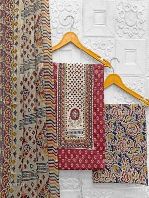 printed cotton unstitched dress material 5