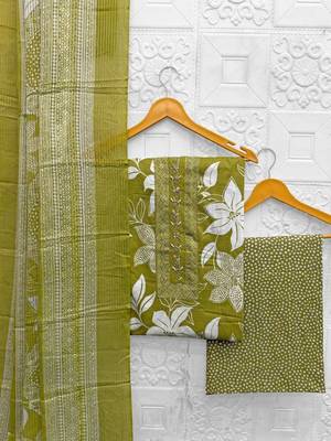 printed cotton unstitched dress material 3