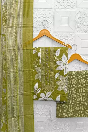 printed cotton unstitched dress material