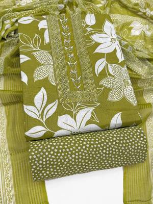 printed cotton unstitched dress material 5
