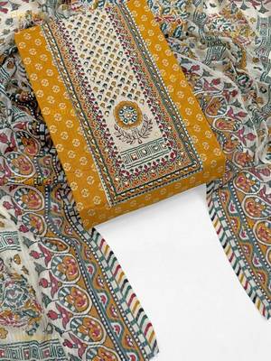 printed cotton unstitched dress material 1