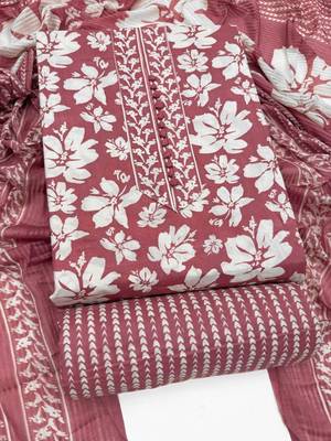 printed cotton unstitched dress material 1