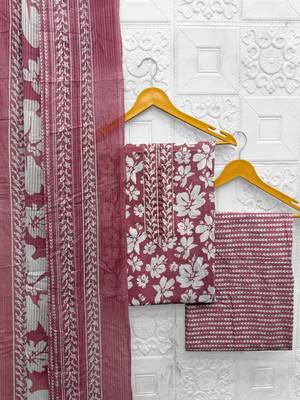 printed cotton unstitched dress material 4