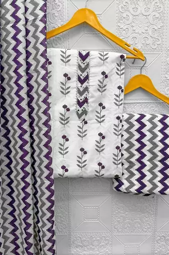 printed cotton unstitched dress material