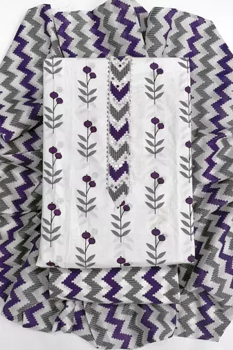 printed cotton unstitched dress material