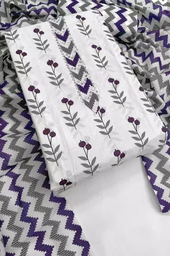 printed cotton unstitched dress material