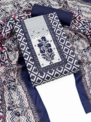 printed cotton unstitched dress material 1