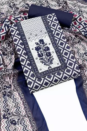 printed cotton unstitched dress material