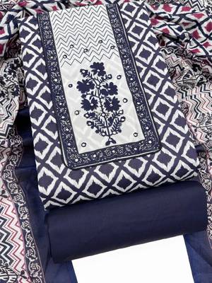 printed cotton unstitched dress material 2