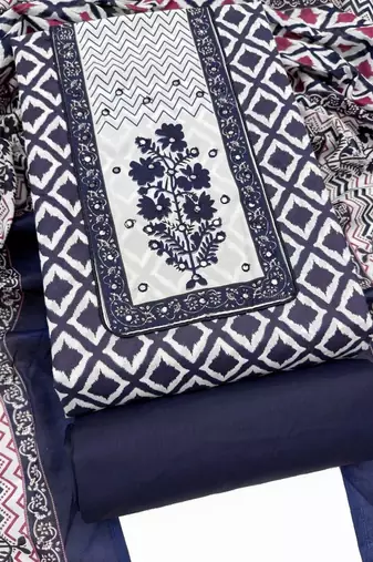 printed cotton unstitched dress material