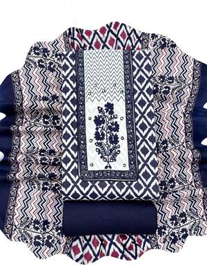 printed cotton unstitched dress material 4