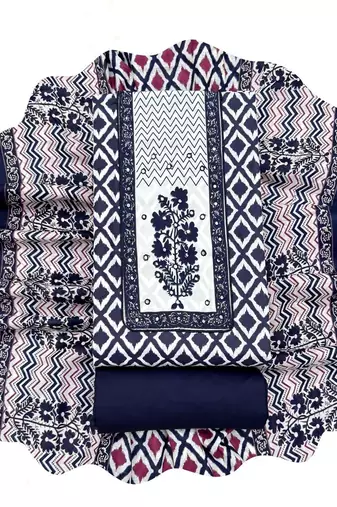 printed cotton unstitched dress material