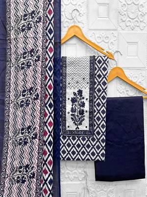 printed cotton unstitched dress material 5