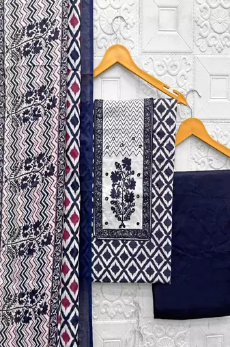 printed cotton unstitched dress material