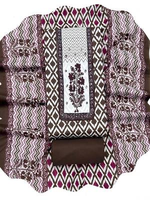 printed cotton unstitched dress material 2