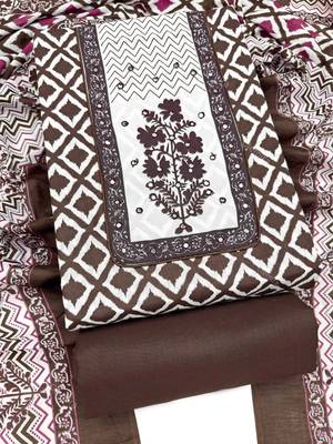 printed cotton unstitched dress material 3
