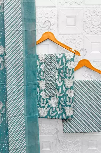 printed cotton unstitched dress material