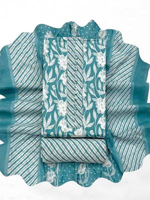 printed cotton unstitched dress material 3