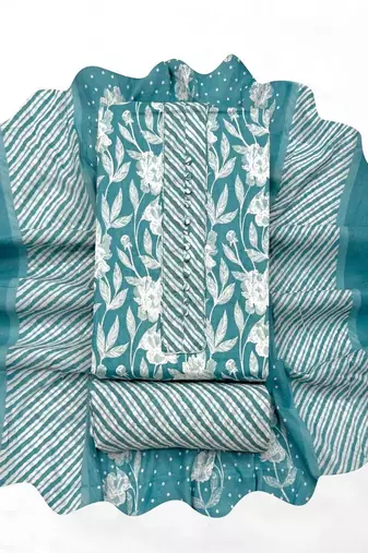 printed cotton unstitched dress material