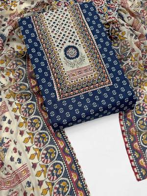 printed cotton unstitched dress material 1
