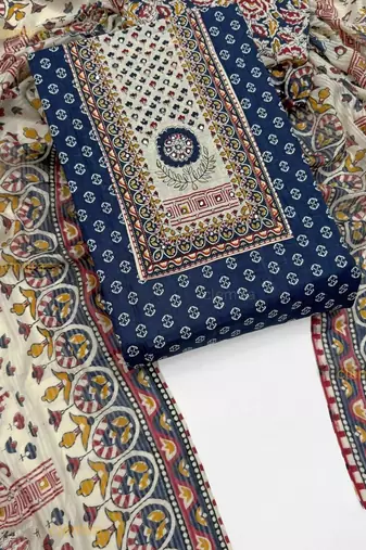 printed cotton unstitched dress material