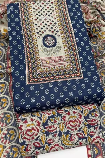 printed cotton unstitched dress material