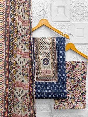 printed cotton unstitched dress material 4
