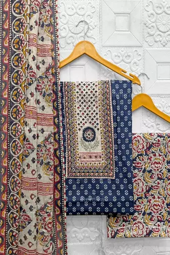 printed cotton unstitched dress material
