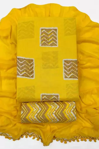  cotton unstitched dress material