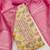 pink soft silk sequence embroidery work unstitched dress material