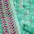 women teal printed floral dress material